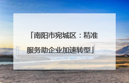 南阳市宛城区：精准服务助企业加速转型